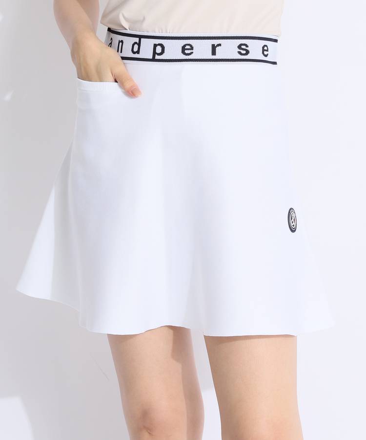 アンパスィ　白　フレアスカート レディース ゴルフ アンパスィ ゴルフスカート 白 アンパスィ 白 フレアスカート