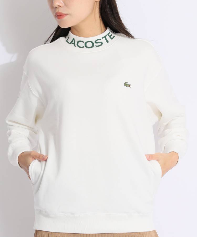 BE 【LACOSTE】ネックロゴスウェットプルオーバー