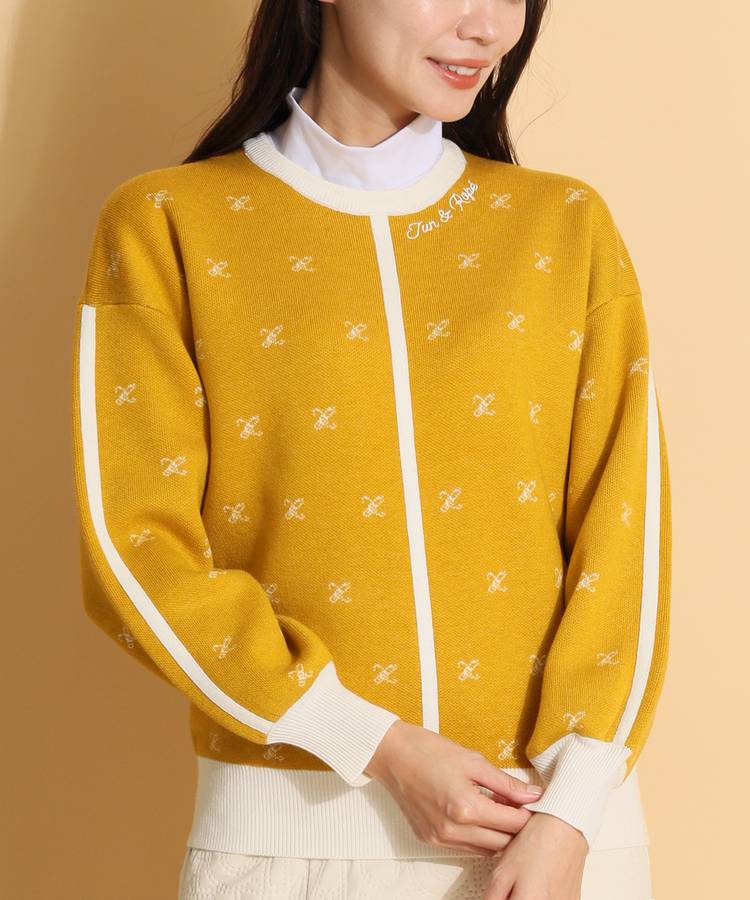 レザレクション ウィメンズ ロゴモノグラムニットプルオーバー ピンク 