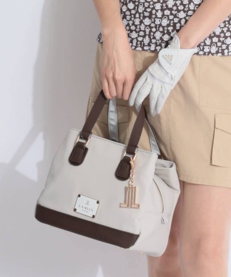 LV チャーム付き3層型合皮カートバッグ