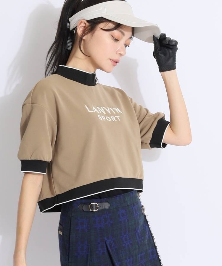 LV 【UPF30】レイヤード風5分袖プルオーバー