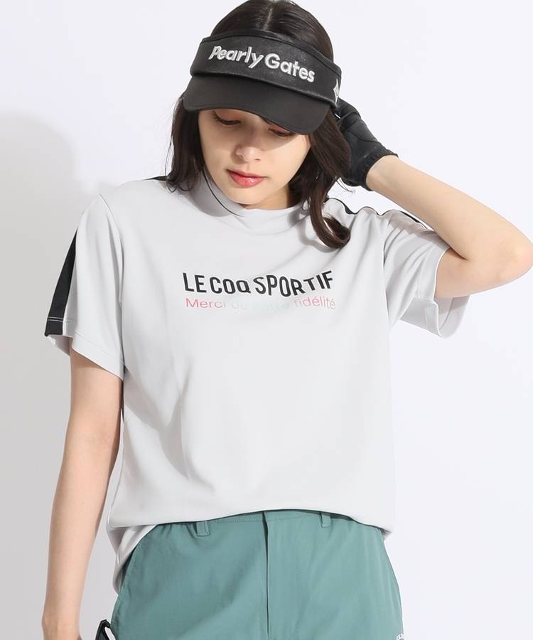 LQ 【吸汗速乾ストレッチ】カノコ半袖モックネックカットソー