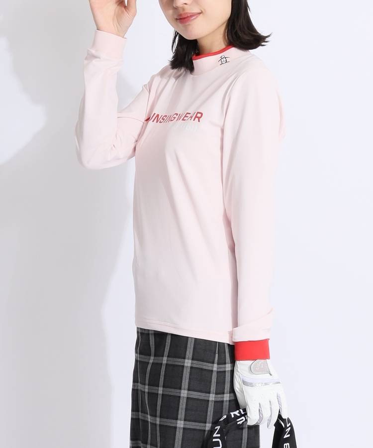 MW 【冷感遮熱】ライン切替モックネック長袖カットソー
