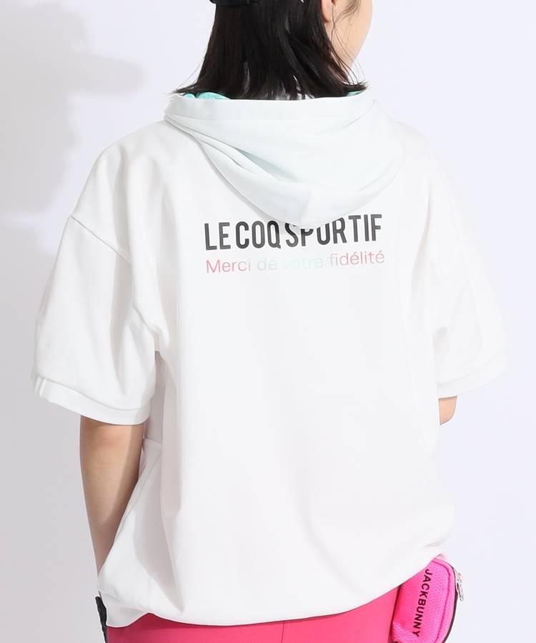LQ 【UV】バックロゴ半袖フーディー