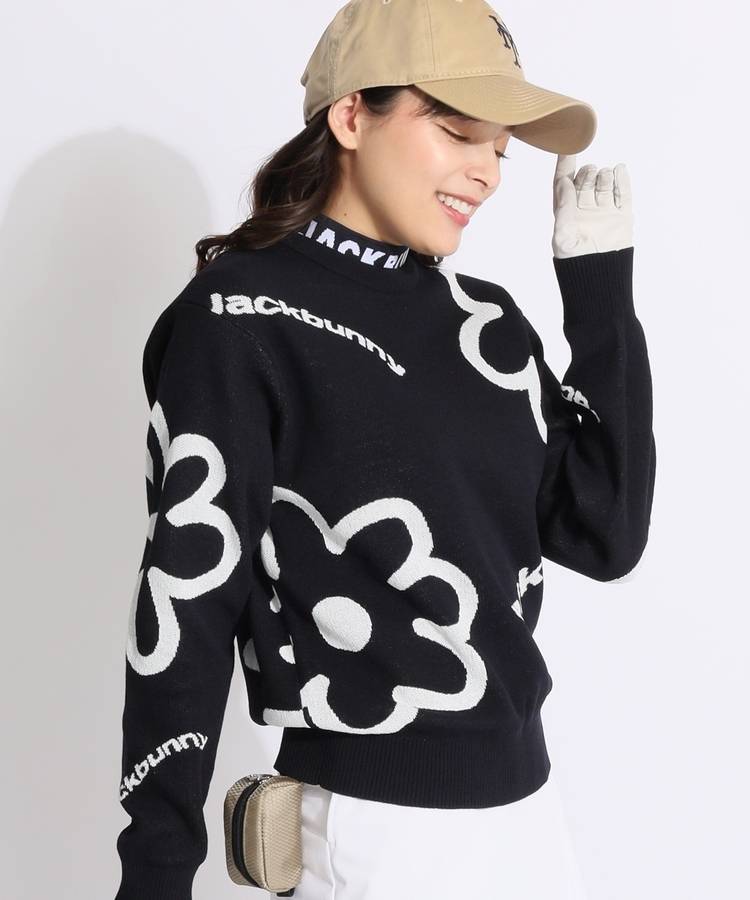 JB ジャガードプルオーバークルーネックニット
