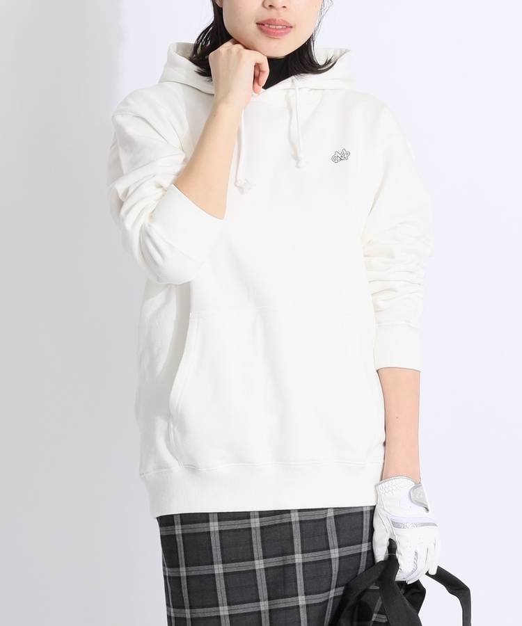 BE MiyuIkeda×BEAMSGOLF/ビッグロゴ裏毛フードパーカー