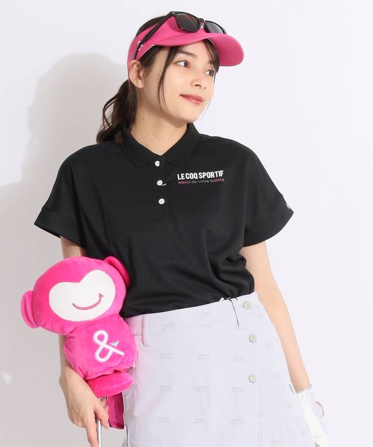LQ 【吸汗速乾ストレッチ】メッシュ衿カノコフレンチスリープポロシャツ