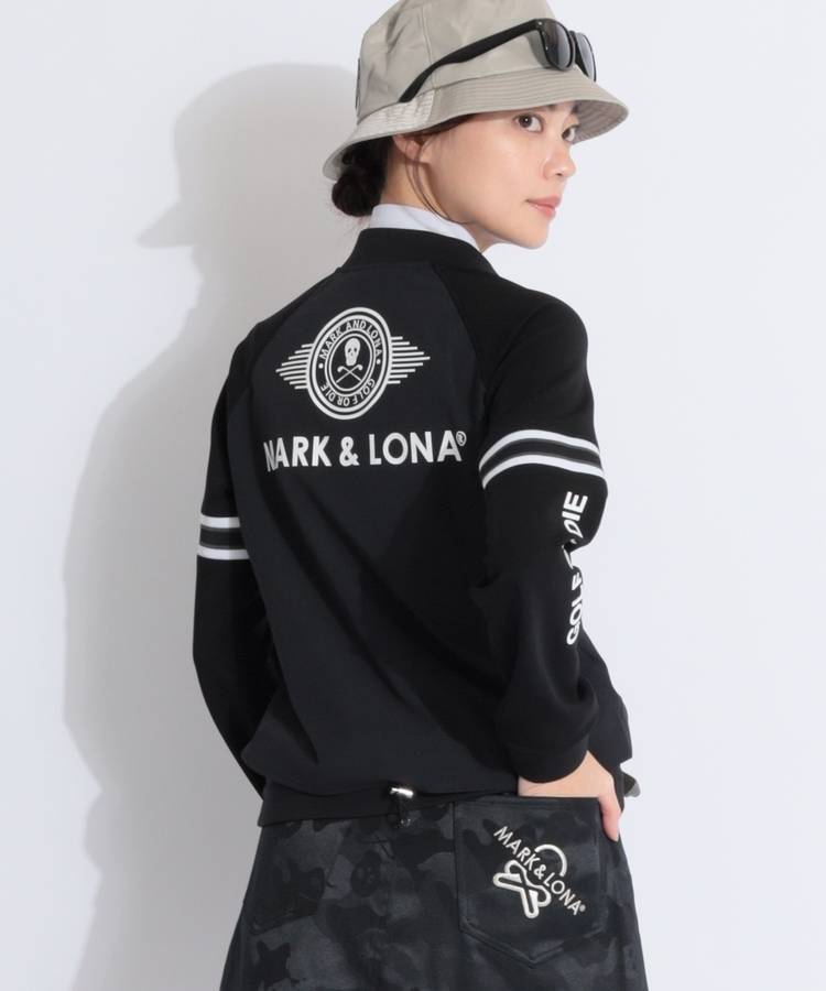 ML バックプリント異素材切り替えブルゾン