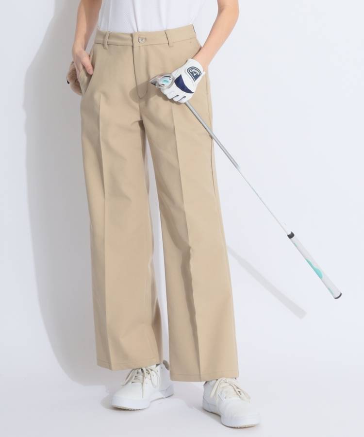 BE 【ストレッチ】センタープレスチノストレートパンツ