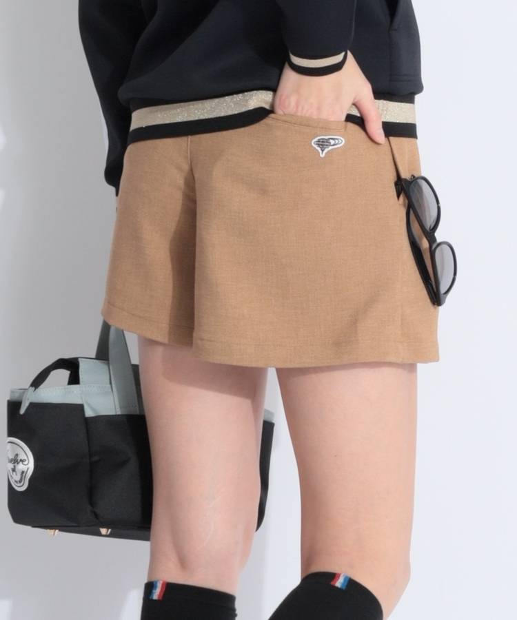 BE 【ストレッチ】定番ブッチャーラップキュロット