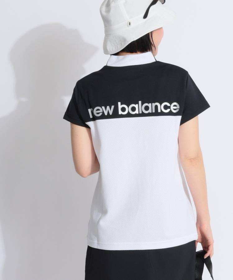NB 【吸汗速乾】メッシュ切替モックネック半袖カットソー