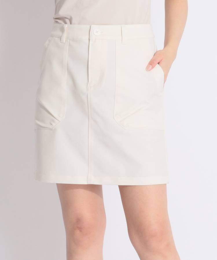 BE 【ストレッチ】バックタックチノライクスカート