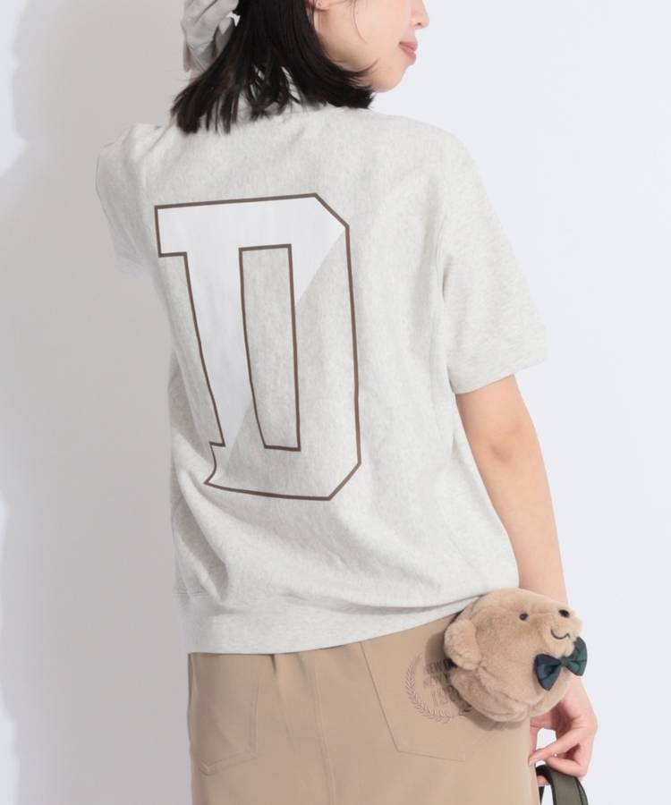 BE 【Champion】選べるデザインハーフジップ半袖プルオーバー