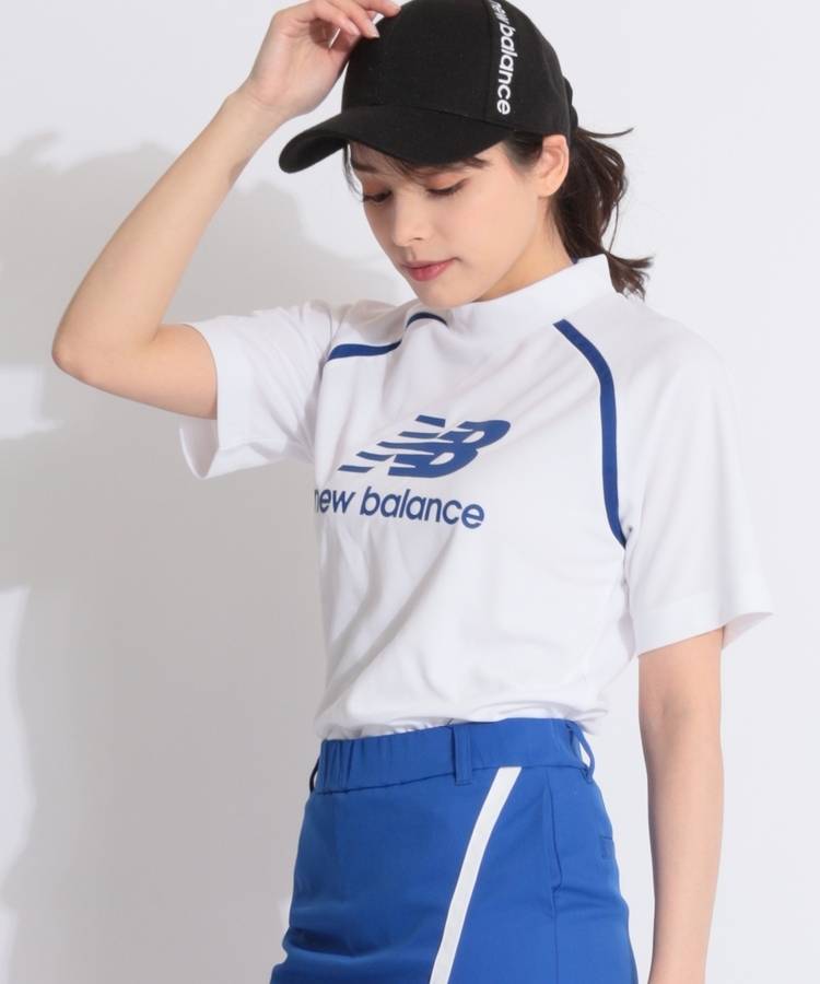 NB 【UV吸湿速乾】フロントロゴラグラン半袖モックネックカットソー