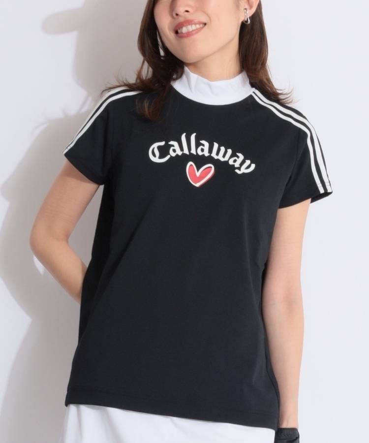 CA 【LOVECALLAWAY】ショルダーライン半袖モックネックカットソー