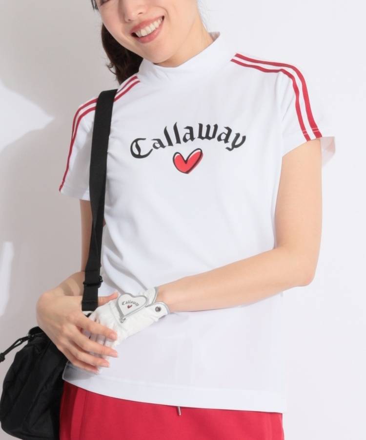 CA 【LOVECALLAWAY】ショルダーライン半袖モックネックカットソー