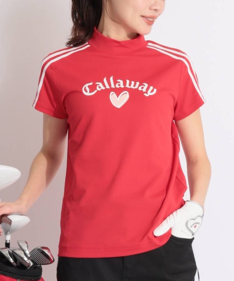 CA 【LOVECALLAWAY】ショルダーライン半袖モックネックカットソー