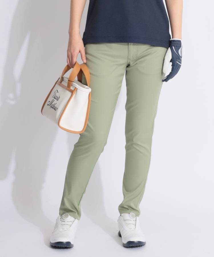 FG 【撥水ストレッチ】バックウエストロゴシンプルスリムパンツ