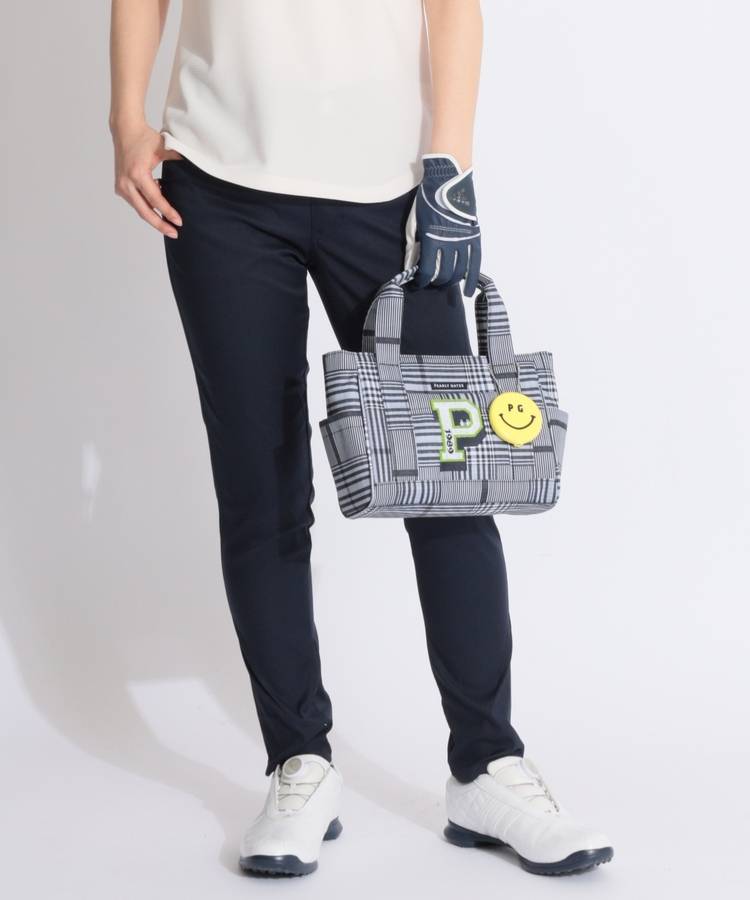 FG 【撥水ストレッチ】バックウエストロゴシンプルスリムパンツ