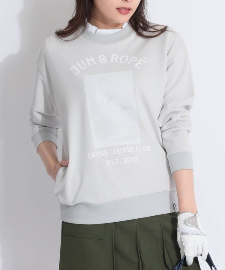 JR 【ストレッチUV】グラフィックプリントダンボールプルオーバー