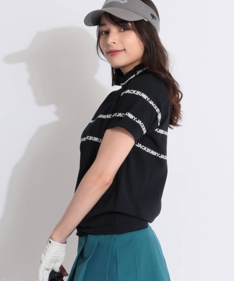JB ジャガードロゴメッシュ切替ラグランポリニット