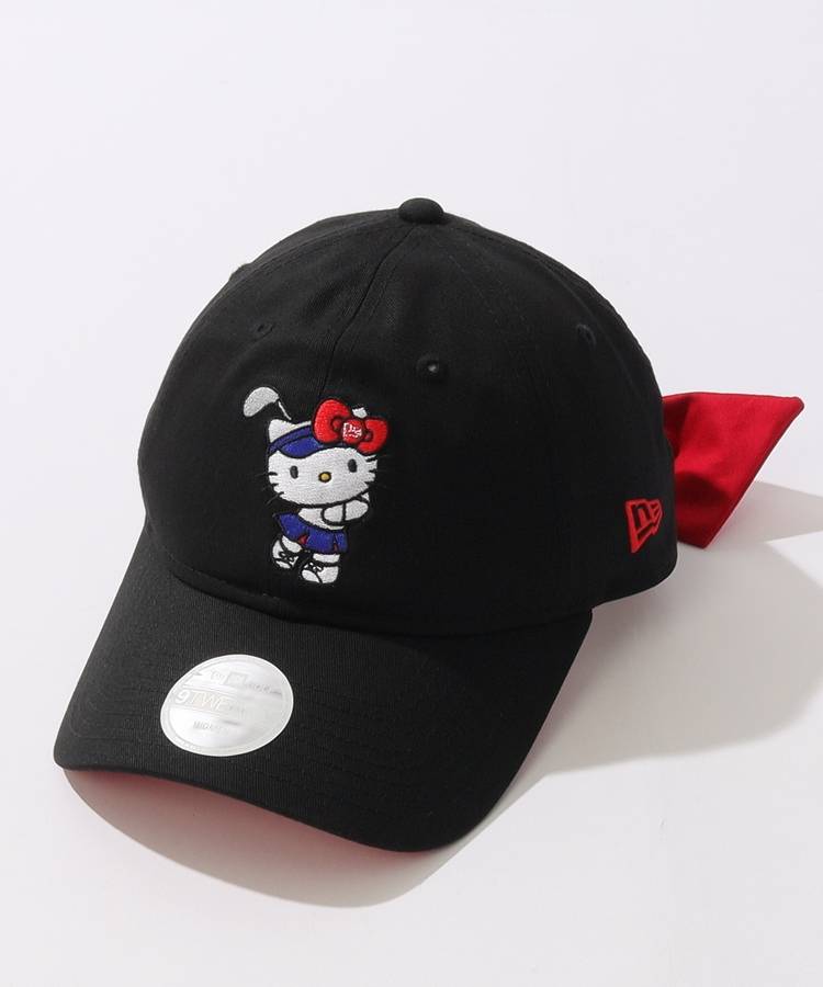 NE 【HelloKitty】バックリボンスイングキティちゃんツイルキャップ(ブラック)