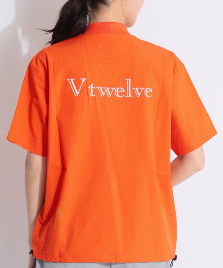 VI 【ストレッチ】裾ドロストモックネック半袖カットソー