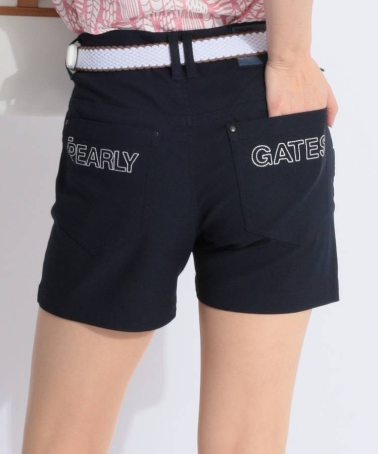 PG 【ストレッチ防透】ポケットロゴドビーショートパンツ