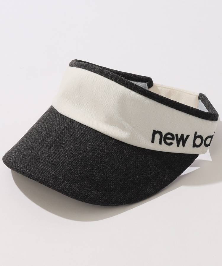 NB サイドロゴ刺繍ツイード切替ロングサンバイザー