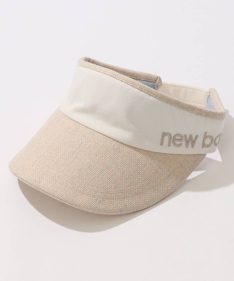 NB サイドロゴ刺繍ツイード切替ロングサンバイザー