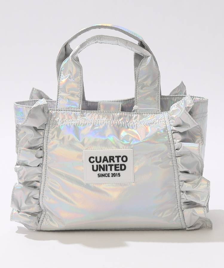 CU メタリックフリルバッグ