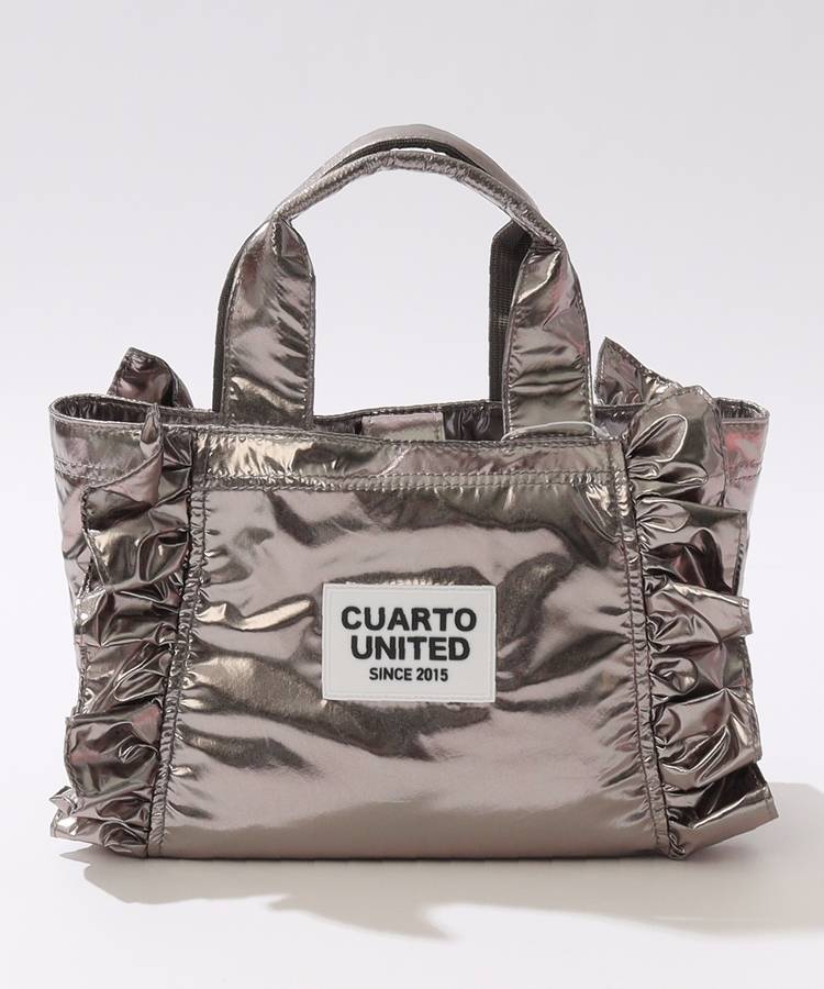 CU メタリックフリルバッグ