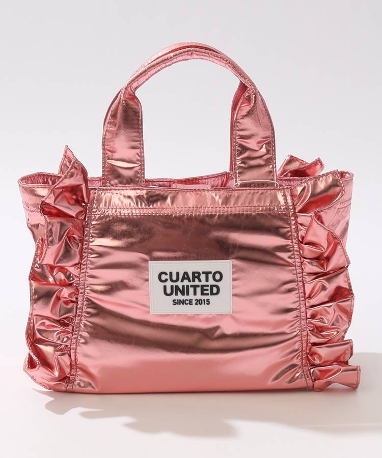 CU メタリックフリルバッグ