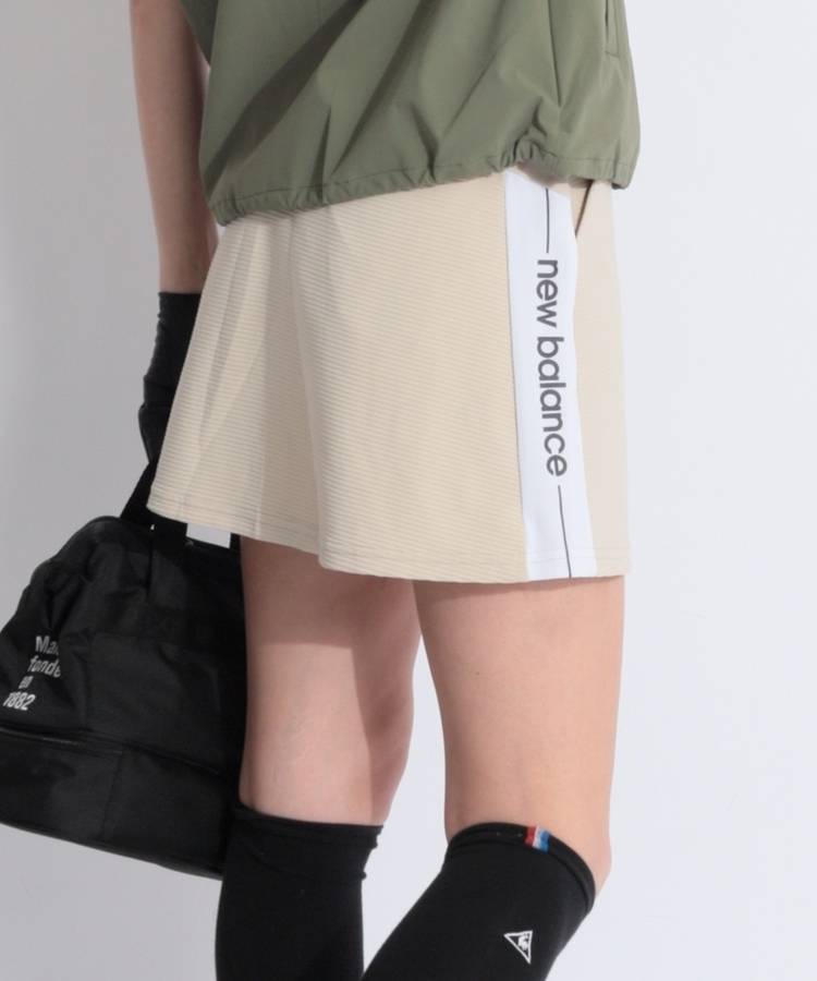 NB 【接触冷感】異素材切り替え一体型ペチパンツ付きスカート