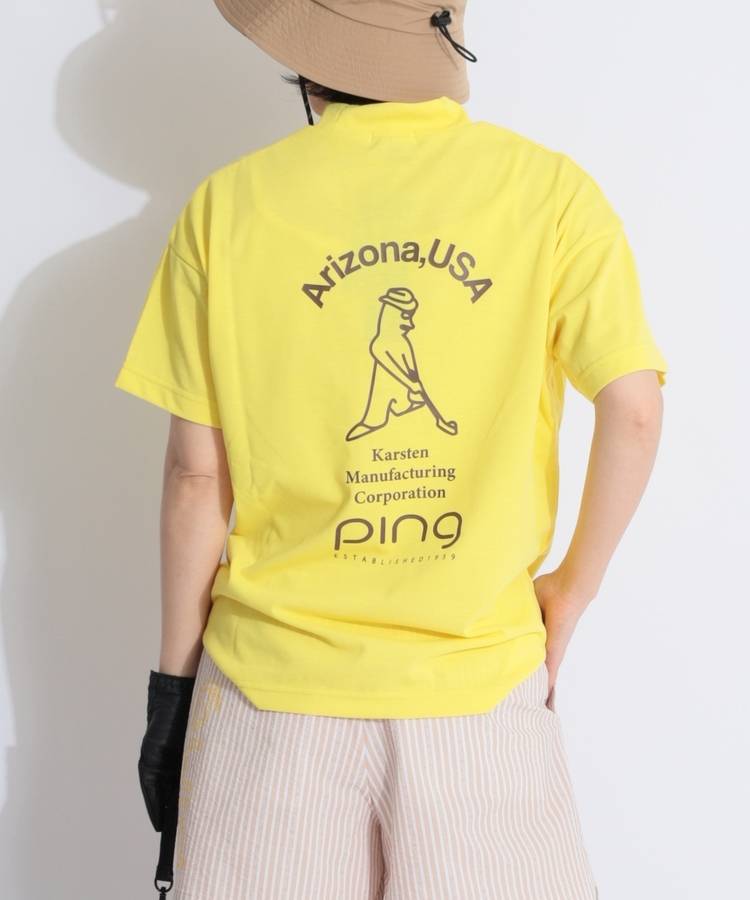 PN 【5/6までタイムセール】【10色展開】【高機能】バックプリントモックネック半袖カットソー