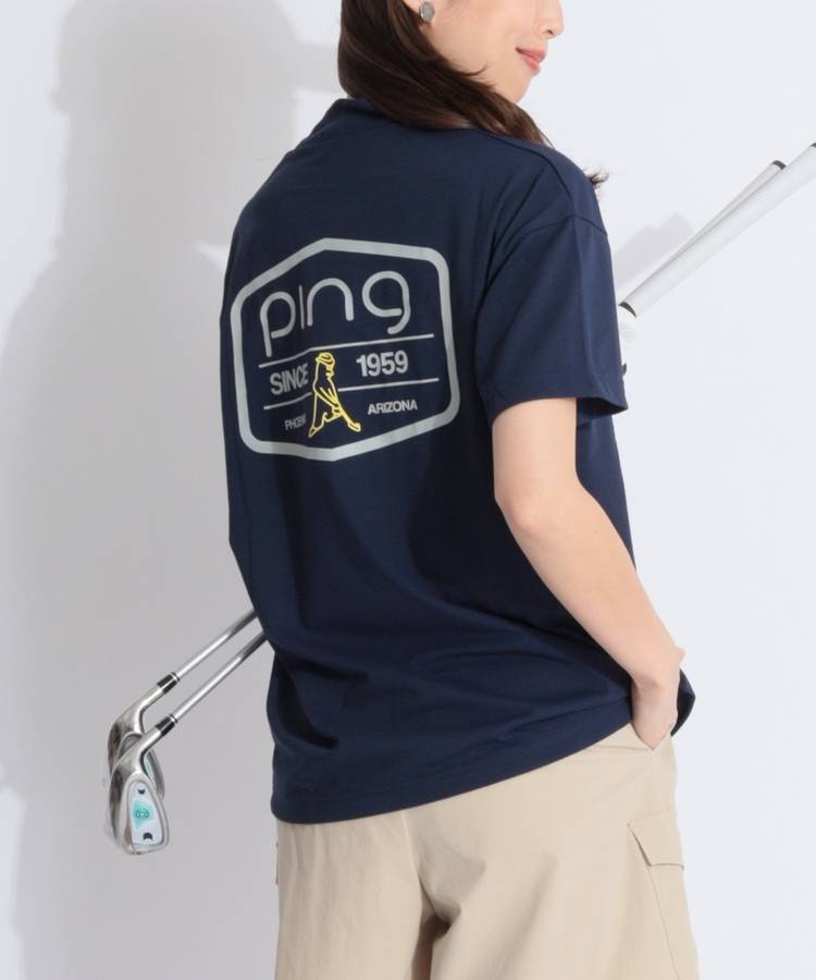 PN 【5/6までタイムセール】【10色展開】【高機能】バックプリントモックネック半袖カットソー