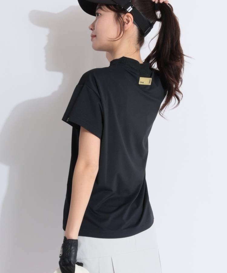 PN 【ハイストレッチ】リラクシーリブニットネック半袖カットソー