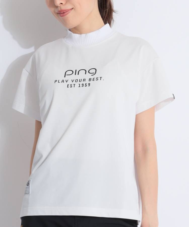 PN 【ハイストレッチ】リラクシーリブニットネック半袖カットソー