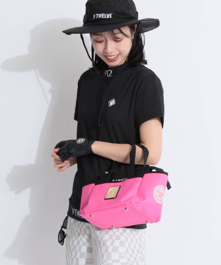 VI 【速乾ストレッチ】バックプリントリブネック半袖カットソー