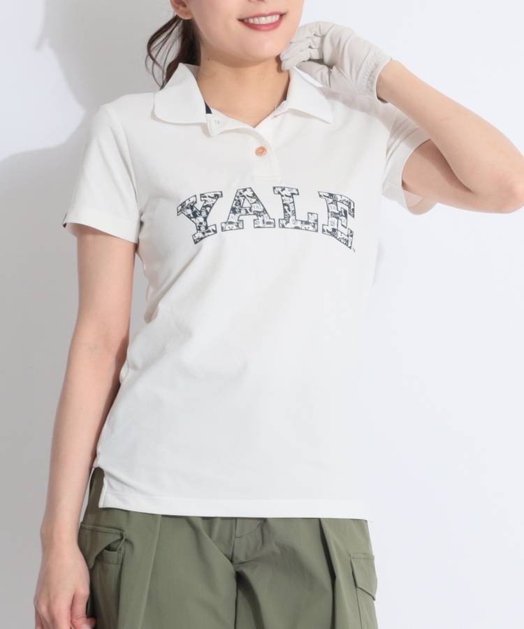 RO 【YALE_University】YALEロゴプリント半袖ポロシャツ