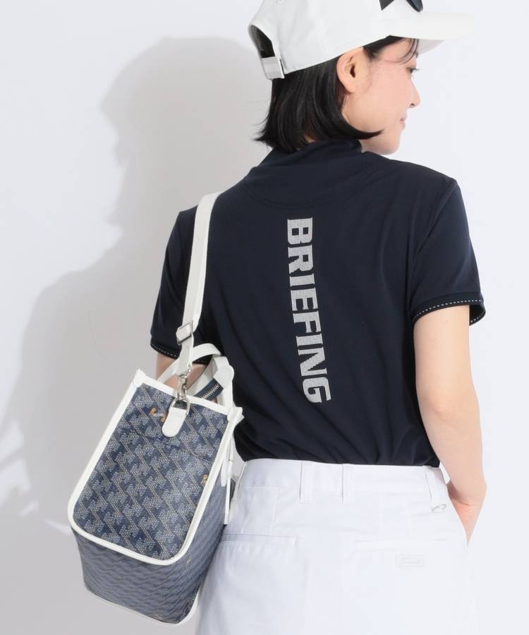 BR ステッチラインスムース半袖モックネックカットソー