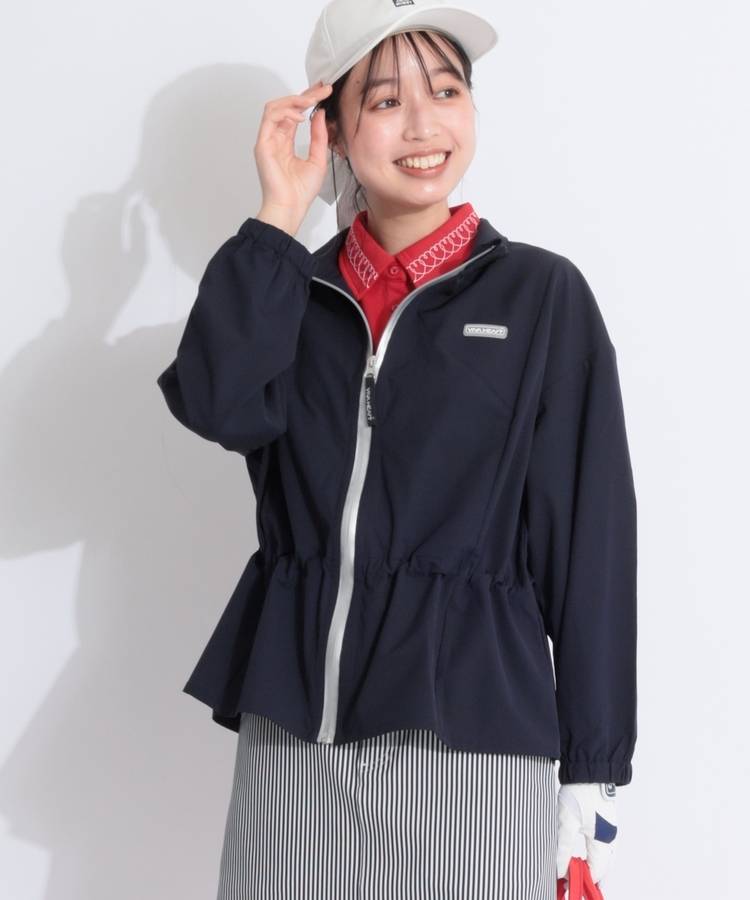 VH 【4WAYストレッチ】バックプリントウエストドロストブルゾン