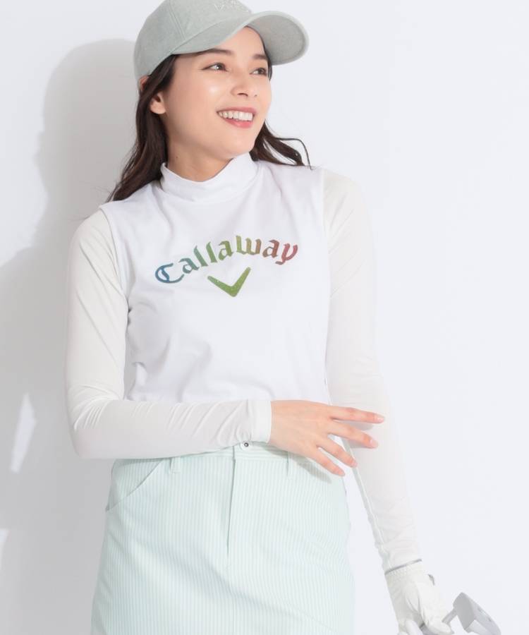 CA 【UVインナーセット】モックネックノースリーブカットソー