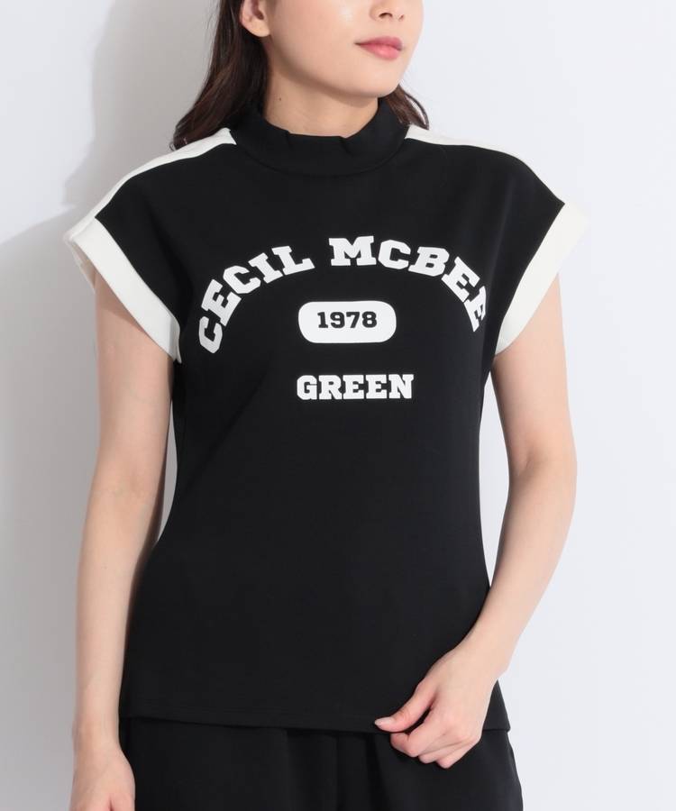 CC カレッジロゴフレンチスリーブスウェットカットソー