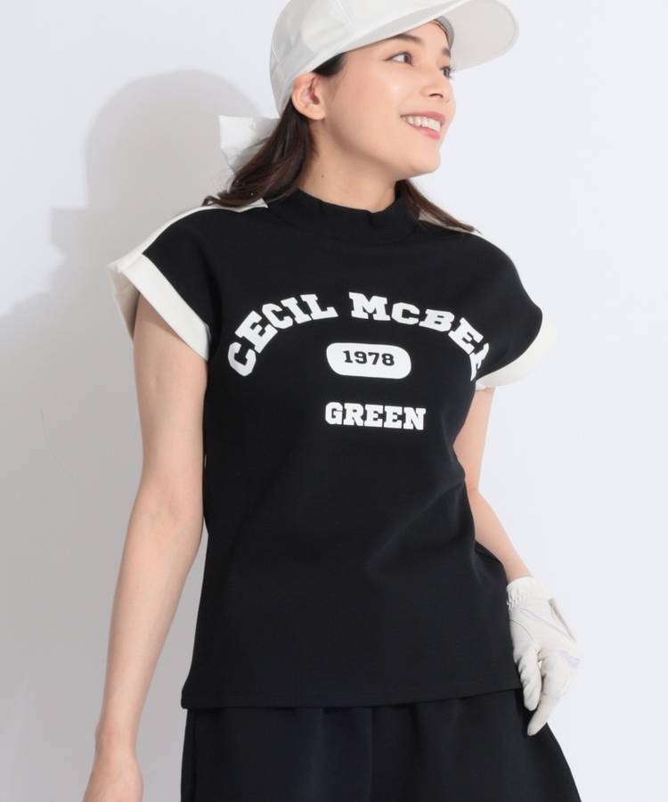 CC カレッジロゴフレンチスリーブスウェットカットソー
