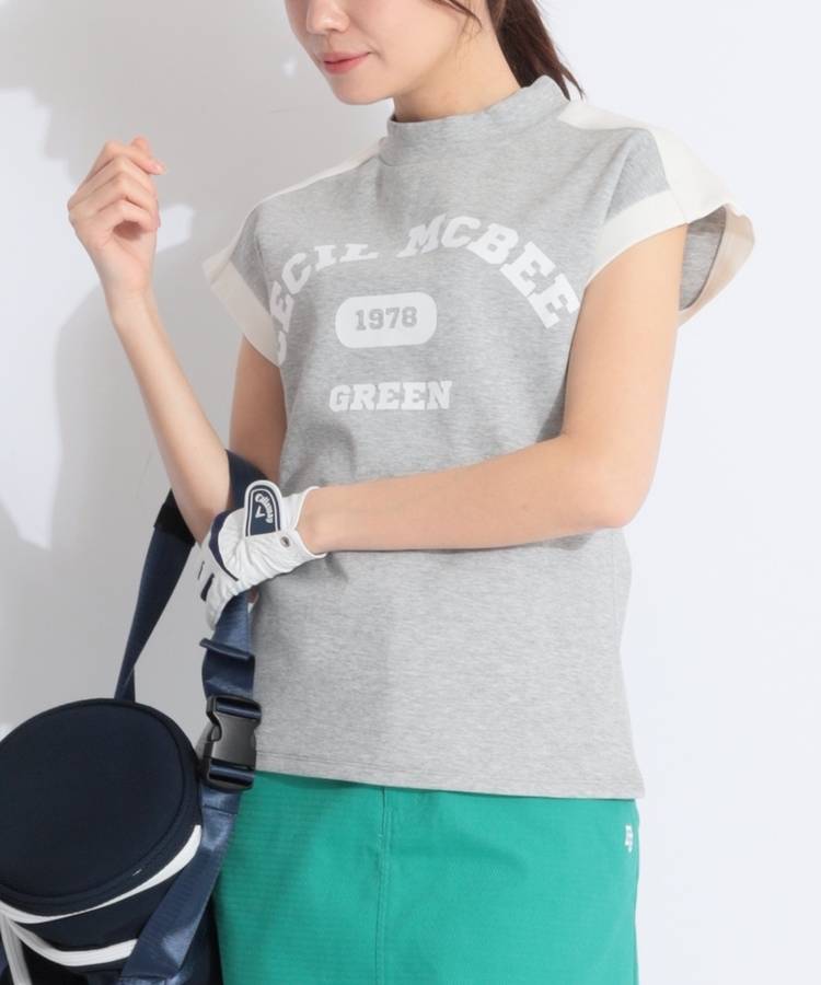 CC カレッジロゴフレンチスリーブスウェットカットソー