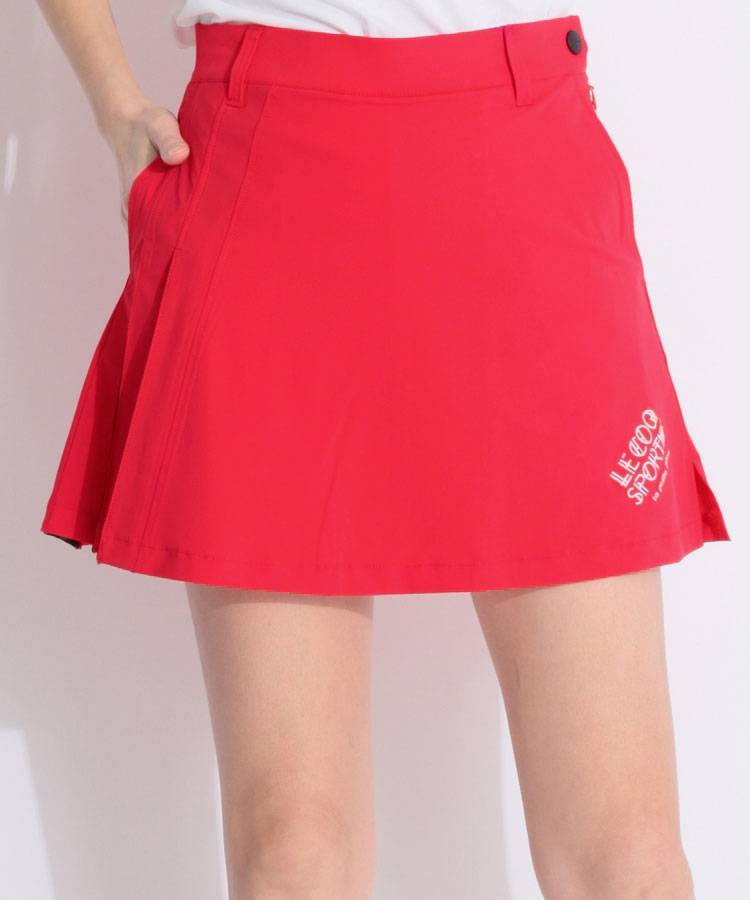 LQ 【部分通気】一体型ぺチパンツ付プリーツ切替ナイロンスカート