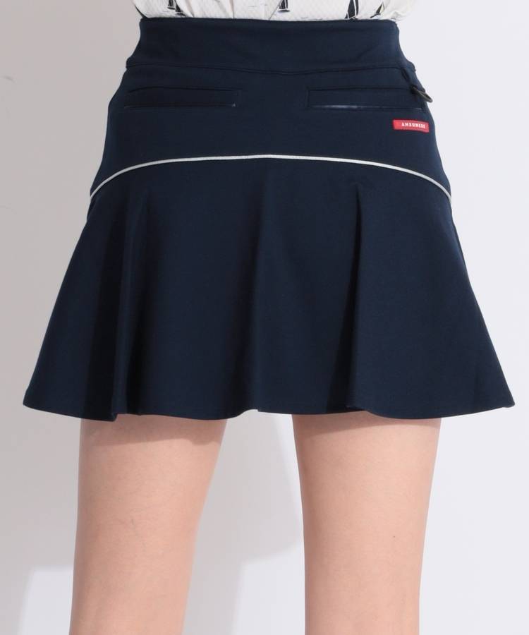 AS 一体型ペチパンツ付バックフレアスカート
