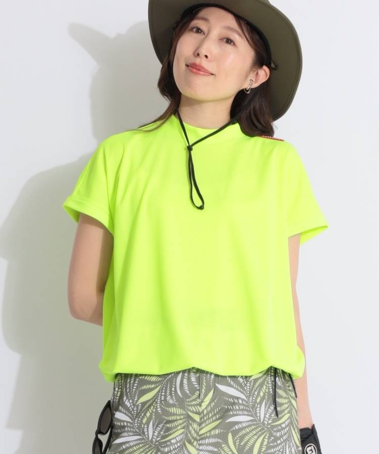 AS 【吸汗速乾】裾ドロストフレンチスリーブカットソー