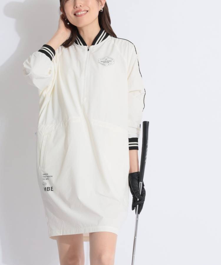 MB くしゅくしゅスリーブナイロン長袖ワンピース